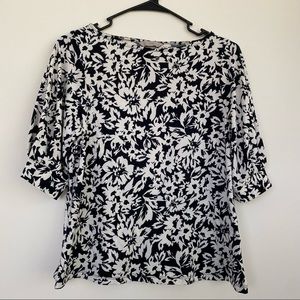 H&M Women’s Black & White Blouse - S